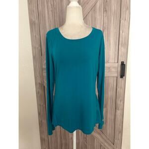 Healing Hands teal long sleeve scrub undershirt med